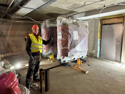stěhování transformátorů 6,5 tun BiopharmaHub